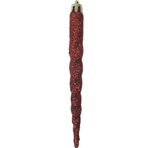 Eiszapfenförmiger Christbaumschmuck mit Glitzer