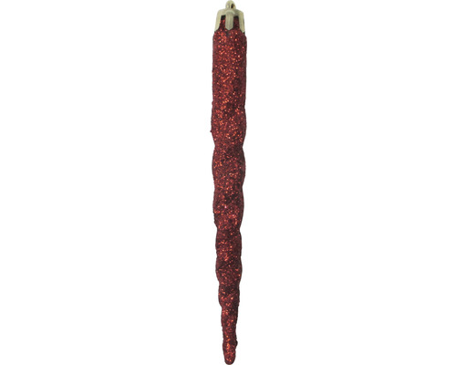 Eiszapfenförmiger Christbaumschmuck mit Glitzer