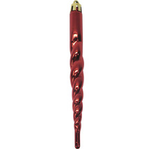Roter, gedrehter Christbaumschmuck