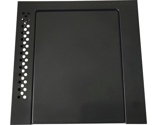 Schwarze Abdeckung mit Lüftungslöchern