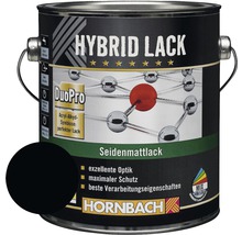 HORNBACH Buntlack Hybridlack Möbellack seidenmatt RAL 9005 tiefschwarz 2 l-thumb-0