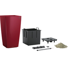 Pflanzvase Lechuza Cubico 40 Komplettset H 75 cm rot inkl. Erdbewässerungsystem Pflanzeinsatz Substrat Wasserstandsanzeiger