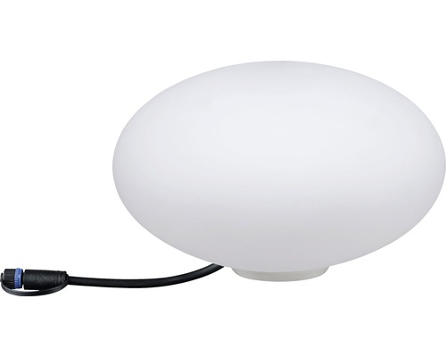 Paulmann Plug & Shine Lichtobjekt IP67 2,8W 160 lm 3000 K Stone weiß 230/24 V Weiße kugelförmige Außenleuchte mit Kabel
