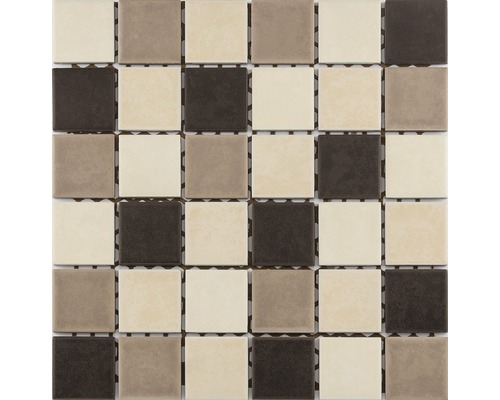 Keramikmosaik für die Dusche R10B capp./braun glasiert 30x30 cm Quadratisches Mosaikfliesenmuster für Wand- und Bodengestaltung