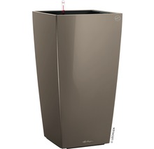 Pflanzvase Lechuza Cubico 30 Komplettset H 56 cm taupe inkl. Erdbewässerungsystem Pflanzeinsatz Substrat Wasserstandsanzeiger