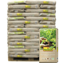 Palette mit Kräuter- und Anzuchterde von FloraSelf, 40 Liter Sack