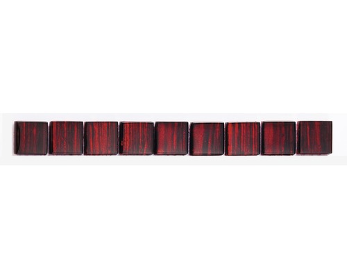 Glasbordüre rot 3x28,8 cm