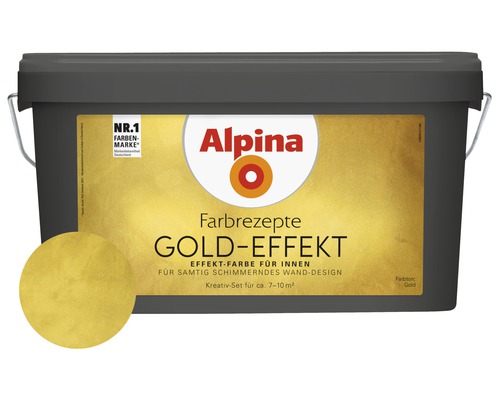 Alpina Effektfarbe Gold-Effekt Komplett-Set gold inkl. Alpina Kelle-0