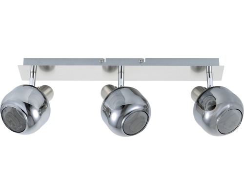Wofi Deckenspot Maud 3-flammig, Chrom – LED, 15 Watt, Warmweiß, Bewegliche Spots