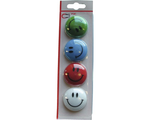 Packung mit Magneten mit Smiley-Motiv