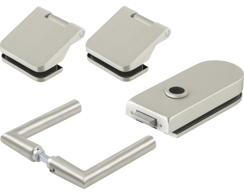 Glasbeschlagset mit Türgriff