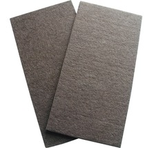 Filzgleiter eckig, 100 x 200 mm, braun, selbstklebend, 2 Stück