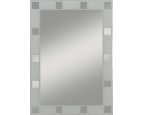 Siebdruckspiegel Domino 50x70 cm opal