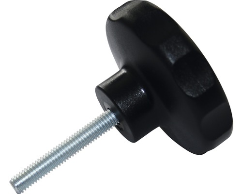 Sterngriffschraube Ø 55 mm M6x14 schwarz Sterngriffschraube mit Gewinde