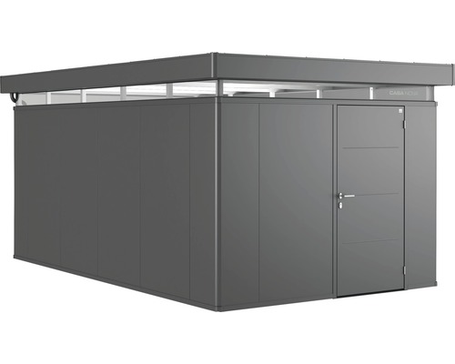 Gerätehaus Biohort CasaNova Tür rechts 330 x 530 cm dunkelgrau-metallic Modernes Gartenhaus mit Tür und Fensterband