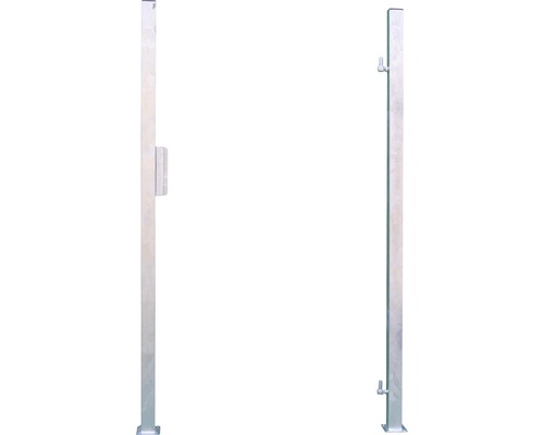 Torpfosten Set aus Metall mit Schlossvorrichtung