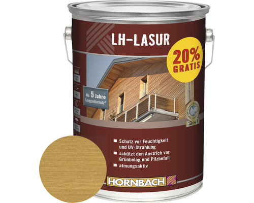 HORNBACH LH-Lasur eiche 6 L + 20%