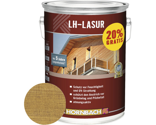 HORNBACH LH-Lasur nussbaum 6 L + 20%