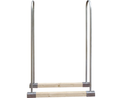 Holzstapelhilfe aus Metall und Holz