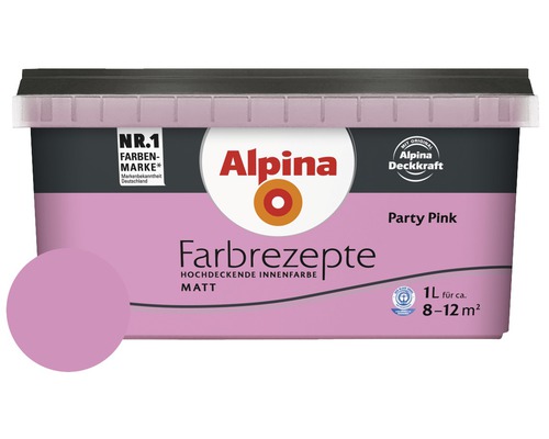 Alpina Wandfarbe Farbrezepte Party Pink 1 l