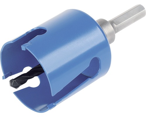 Universal Lochsäge Wolfcraft Hartmetall Ø 25 mm inkl. Schaft, Bohrer Lochsäge mit Zentrierbohrer
