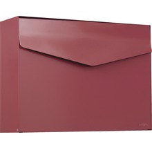 MEFA Briefkasten Stahl pulverbeschichtet BxHxT 430x312x110 mm Letter 112 Oxydrot RAL 3009 semimatt ohne Namensschild mit Klappe-thumb-0