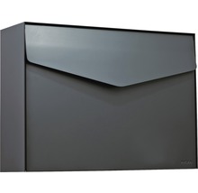 MEFA Briefkasten Stahl pulverbeschichtet BxHxT 430x312x110 mm Letter 112 Anthrazitgrau RAL 7016 semimatt ohne Namensschild mit Klappe