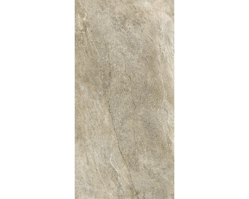 FLAIRSTONE Feinsteinzeug Terrassenplatte City Wave beige rektifizierte Kante 120 cm x 60 cm x 2 cm Keramikfliese mit Steinoptik