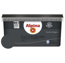 Alpina Farbrezepte hochdeckende Innenfarbe in dunkler Eleganz, 1 Liter für circa 8 bis 12 Quadratmeter