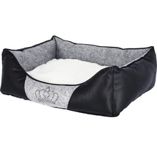 Hundebett mit Krone und weicher Füllung