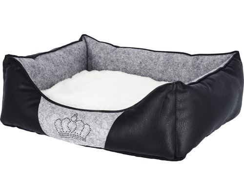 Hundebett mit Krone und weicher Füllung