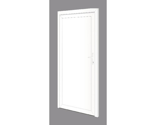 Weiße Kunststofftür mit Türgriff