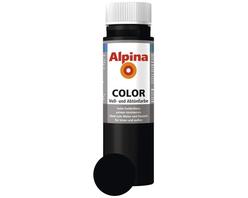 Alpina Voll- und Abtönfarbe Schwarz 250 ml-0