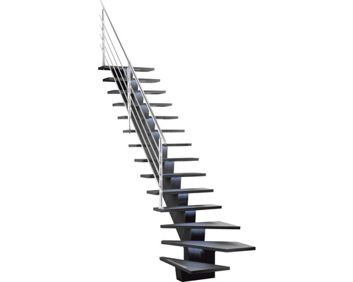 Freitragende Treppe mit Metallgeländer