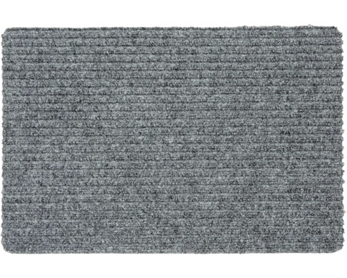 Graue Fußmatte aus Textil