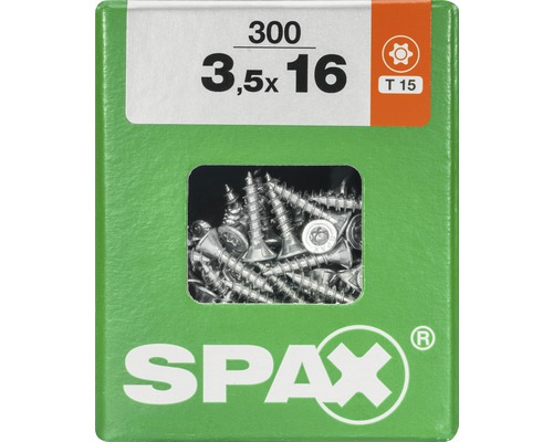 Spax Schrauben 3,5x16 mm, 300 Stück Packung