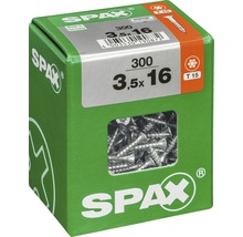 Schrauben der Größe 3,5x16 mm in einer grünen Spax-Verpackung.