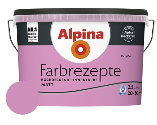 Alpina Wandfarbe Farbrezepte Party Pink 2,5 l