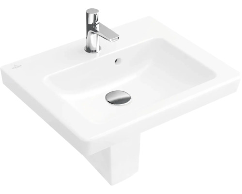 Waschtisch aus Keramik mit Armatur