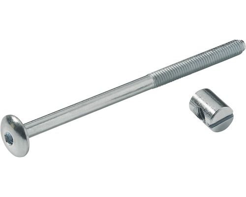 Verbindungsbeschlag mit Kloben, Flachkopf M6x100 mm Verbindungsschraube mit Zylinderkopf und Verbindungsbuchse