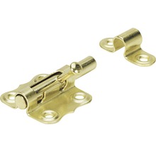 Grendelriegel, vermessingt 50x45 mm, 5 Stück