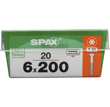 Spax Schrauben 6x200 Millimeter, 20 Stück, mit Korrosionsschutz