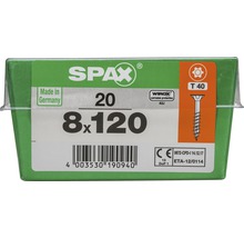 SPAX Schraubenpackung mit 20 Schrauben, Größe 8x120