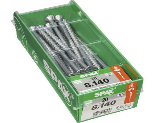 Spax Schrauben 8x140 Millimeter in Verpackung