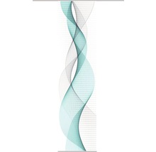 Schiebegardine Digitaldruck Opalia weiß türkis 60x245 cm