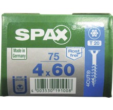 SPAX Logo, Made in Germany, Rostfrei Zeichen, 4CUT, T20, Schrauben 4x60