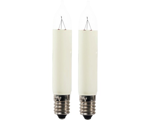 Ersatzleuchtmittel Kleinschaftkerze Saico 2er-Blister E10-Gewinde EL1027 Zwei E10 Kerzenlampen