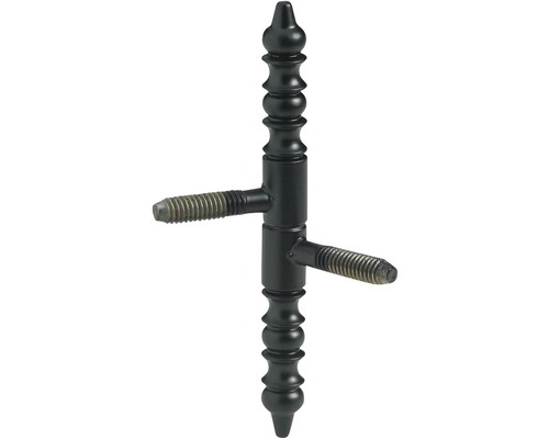 Einbohrband mit Zierkopf, schwarz 9x66 mm, 5 Stück
