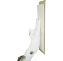 Katze kratzt an einem Kratzbrett zur Krallenpflege