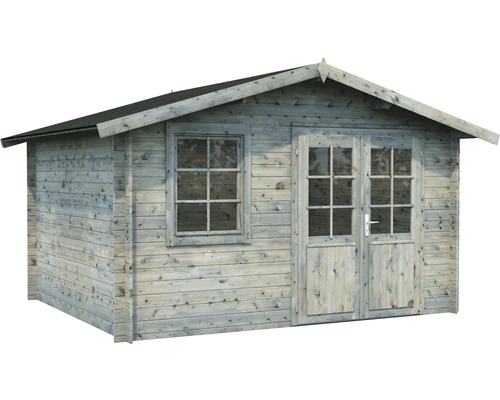 Holzgartenhaus mit Fenster und Doppeltür